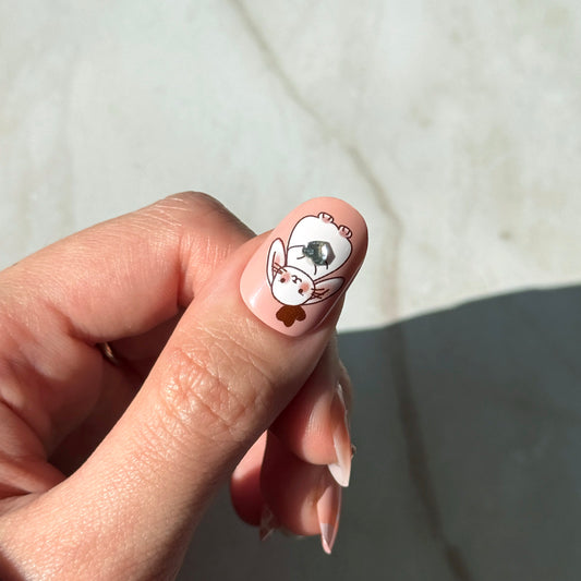 Sweetheart Bunny - Neon Nails