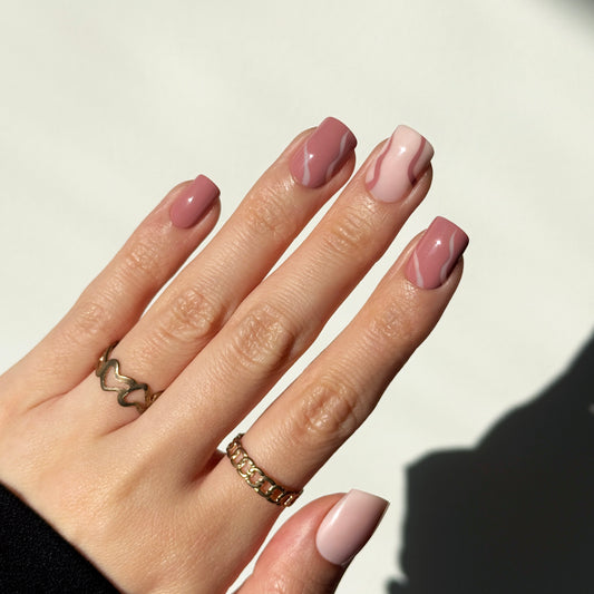 Peony Swirl - Neon Nails