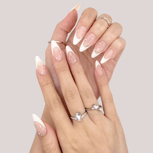 Diamond French - Neon Nails