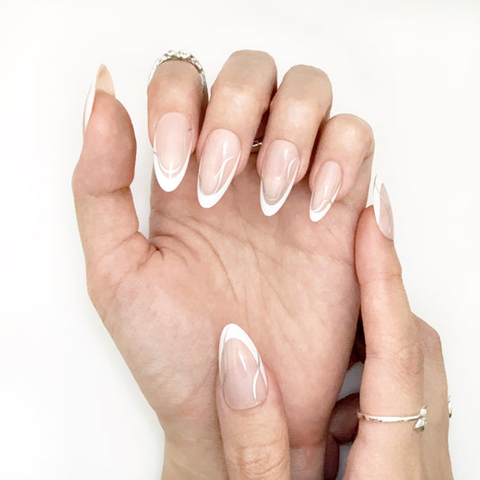 Elegant Waves - Neon Nails