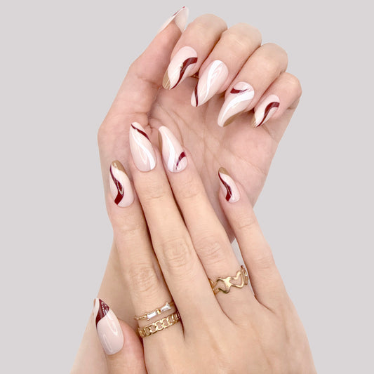 Mocha Swirl - Neon Nails