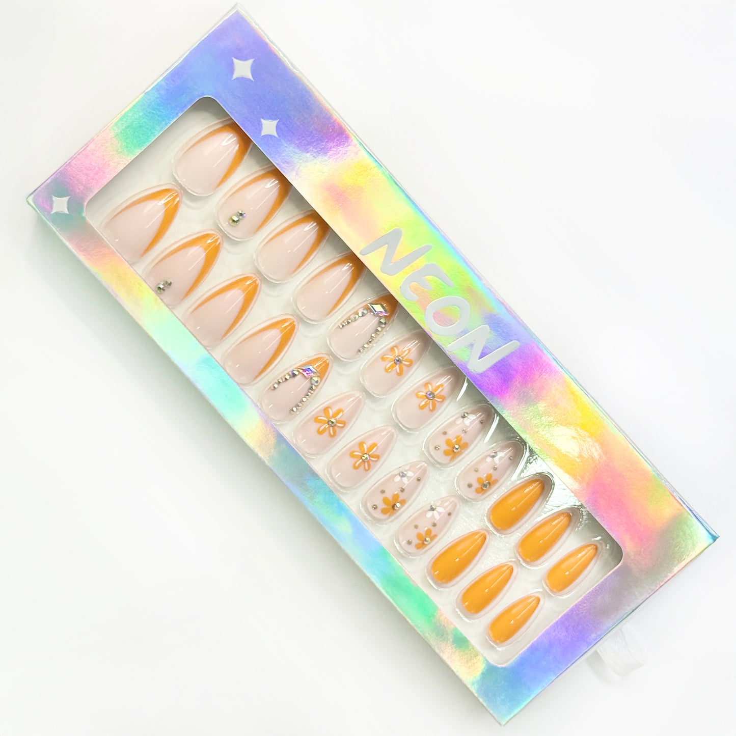 Sun-Kissed Bloom - Neon Nails