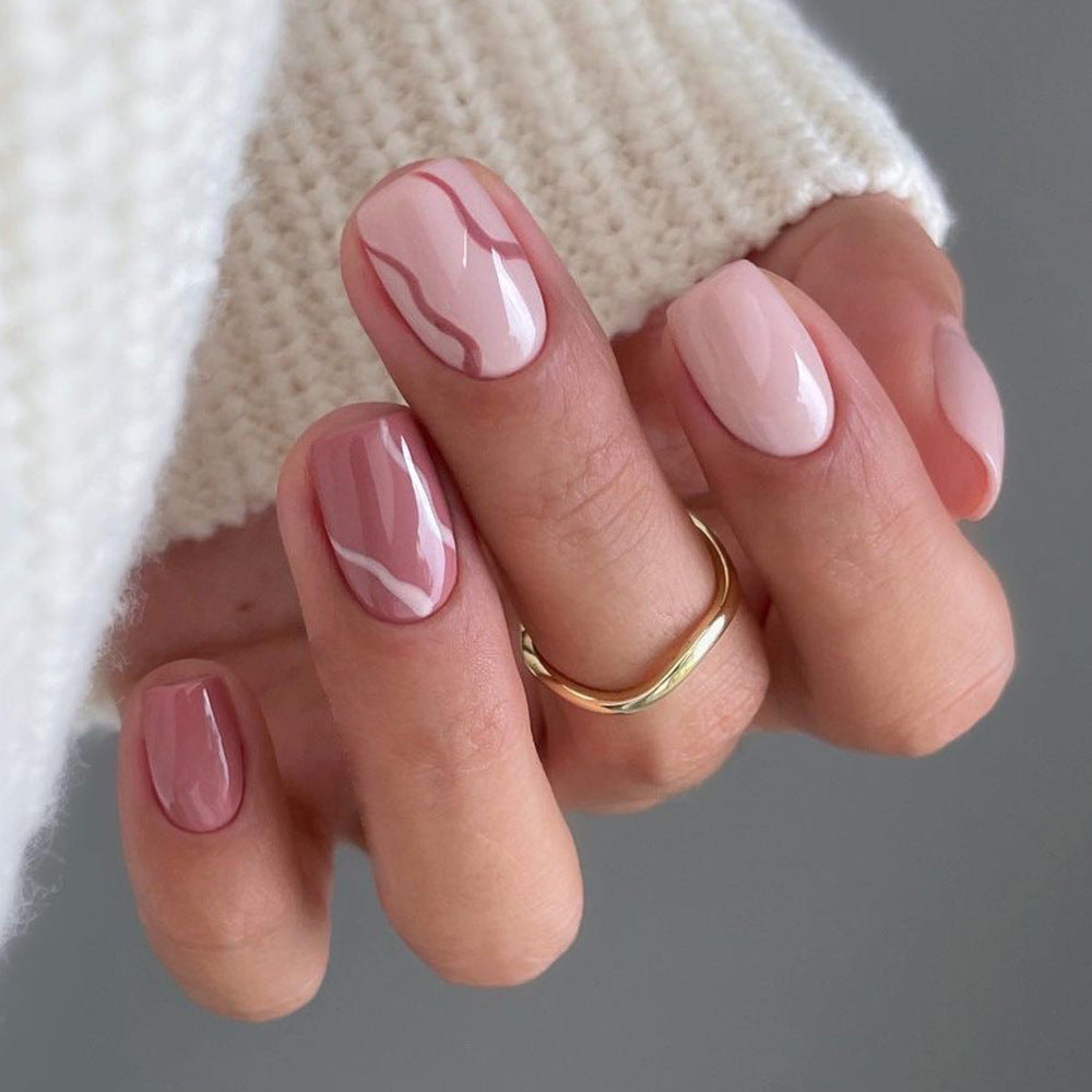 Peony Swirl - Neon Nails