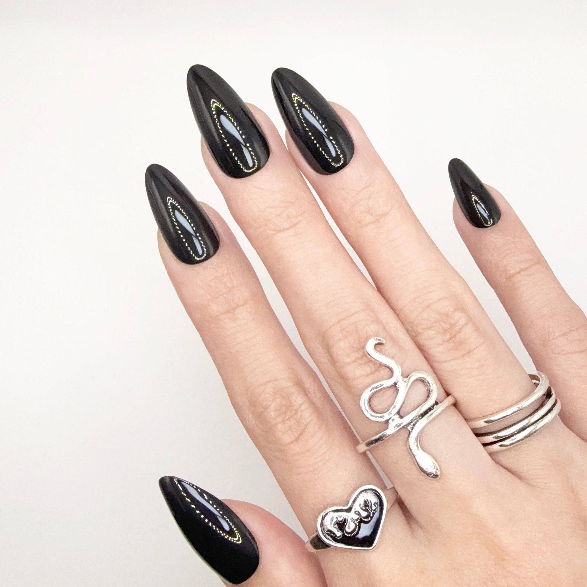 Midnight Glamour - Neon Nails