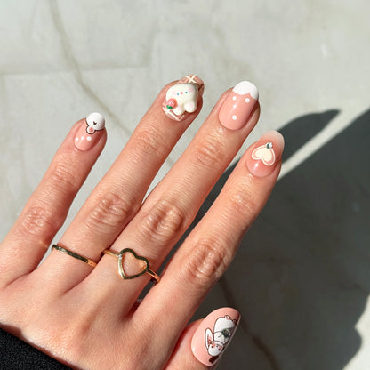 Sweetheart Bunny - Neon Nails