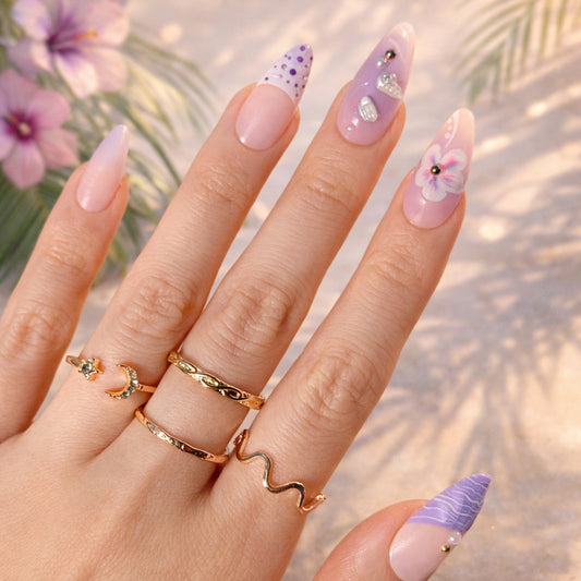 Lavender Whimsy - Neon Nails