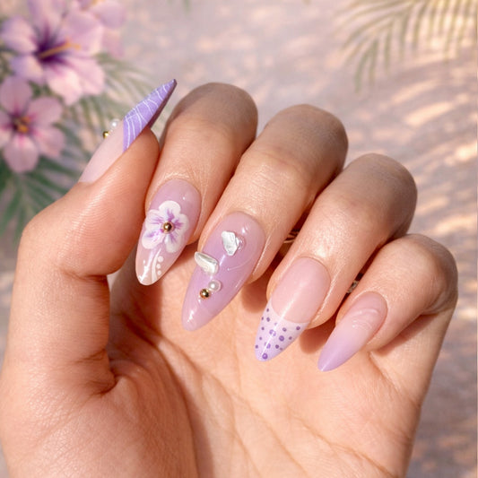 Lavender Whimsy - Neon Nails