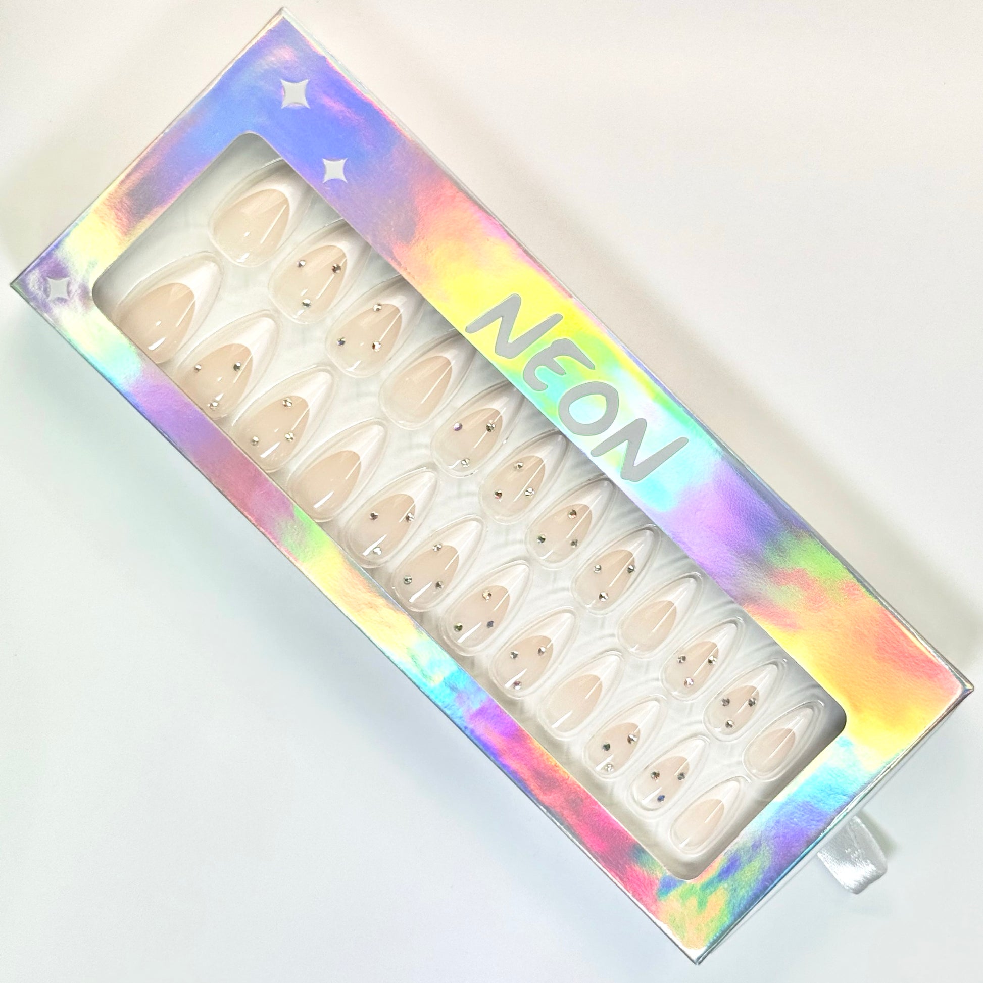 Diamond French - Neon Nails