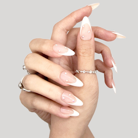 Diamond French - Neon Nails