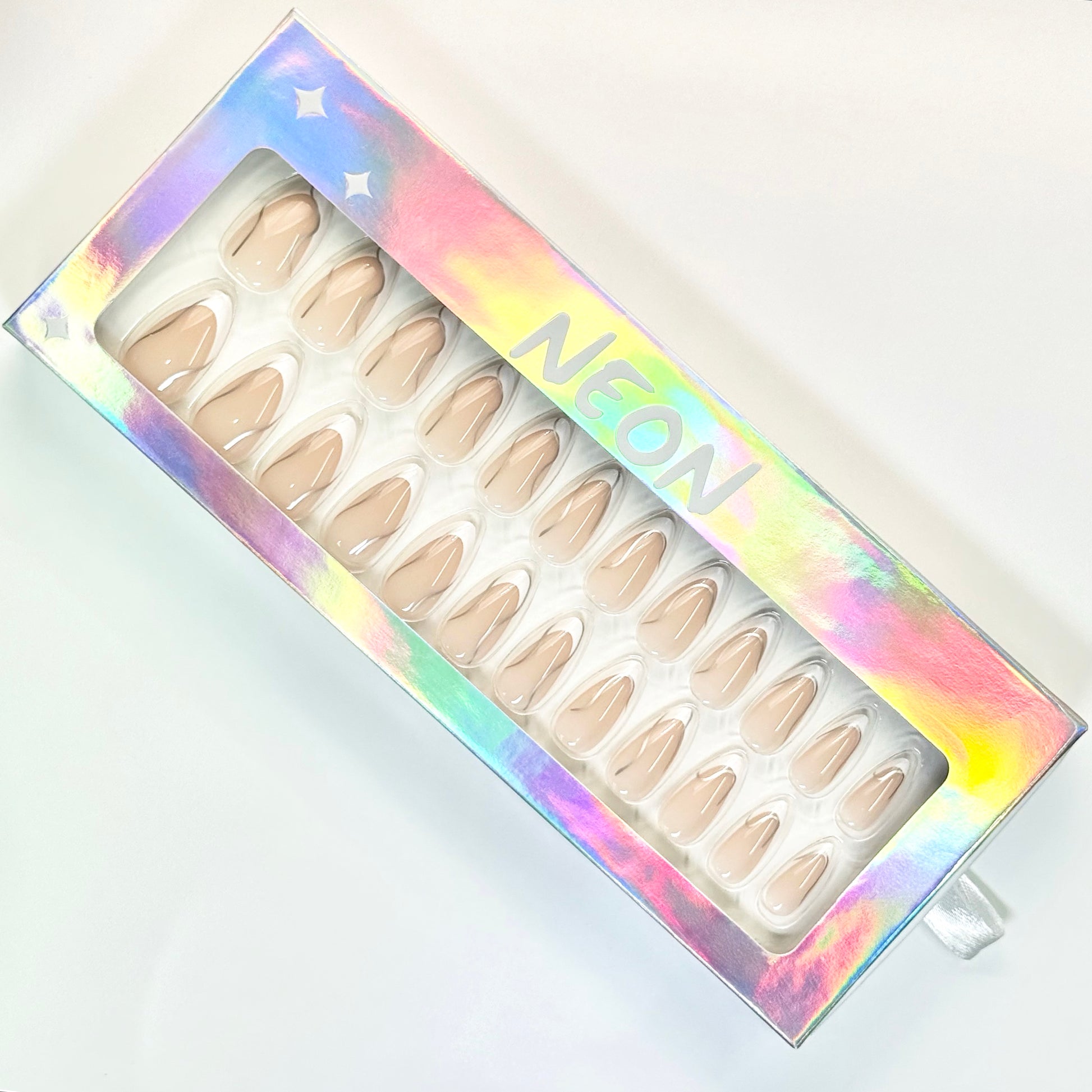 Elegant Waves - Neon Nails