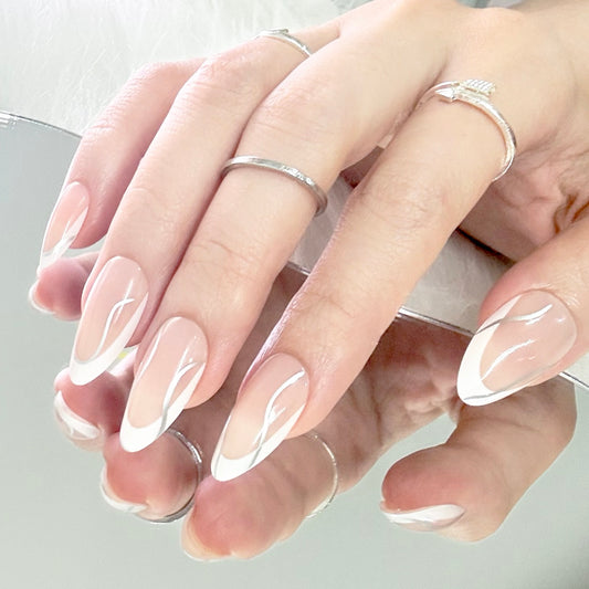 Elegant Waves - Neon Nails