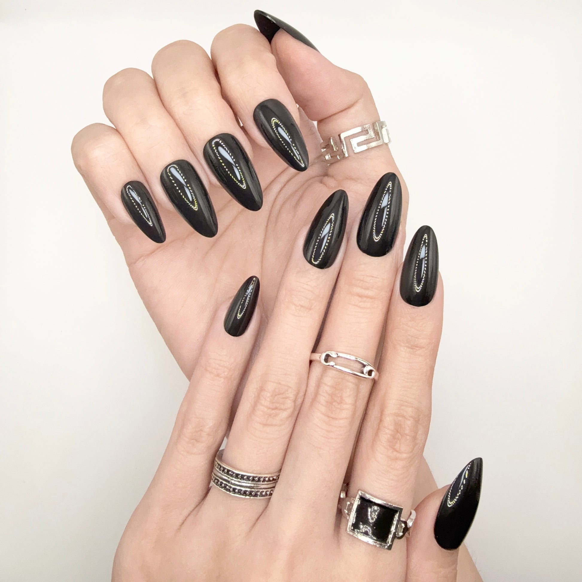 Midnight Glamour - Neon Nails
