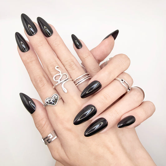 Midnight Glamour - Neon Nails