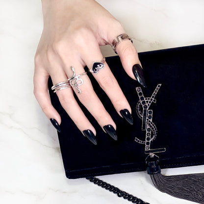 Midnight Glamour - Neon Nails