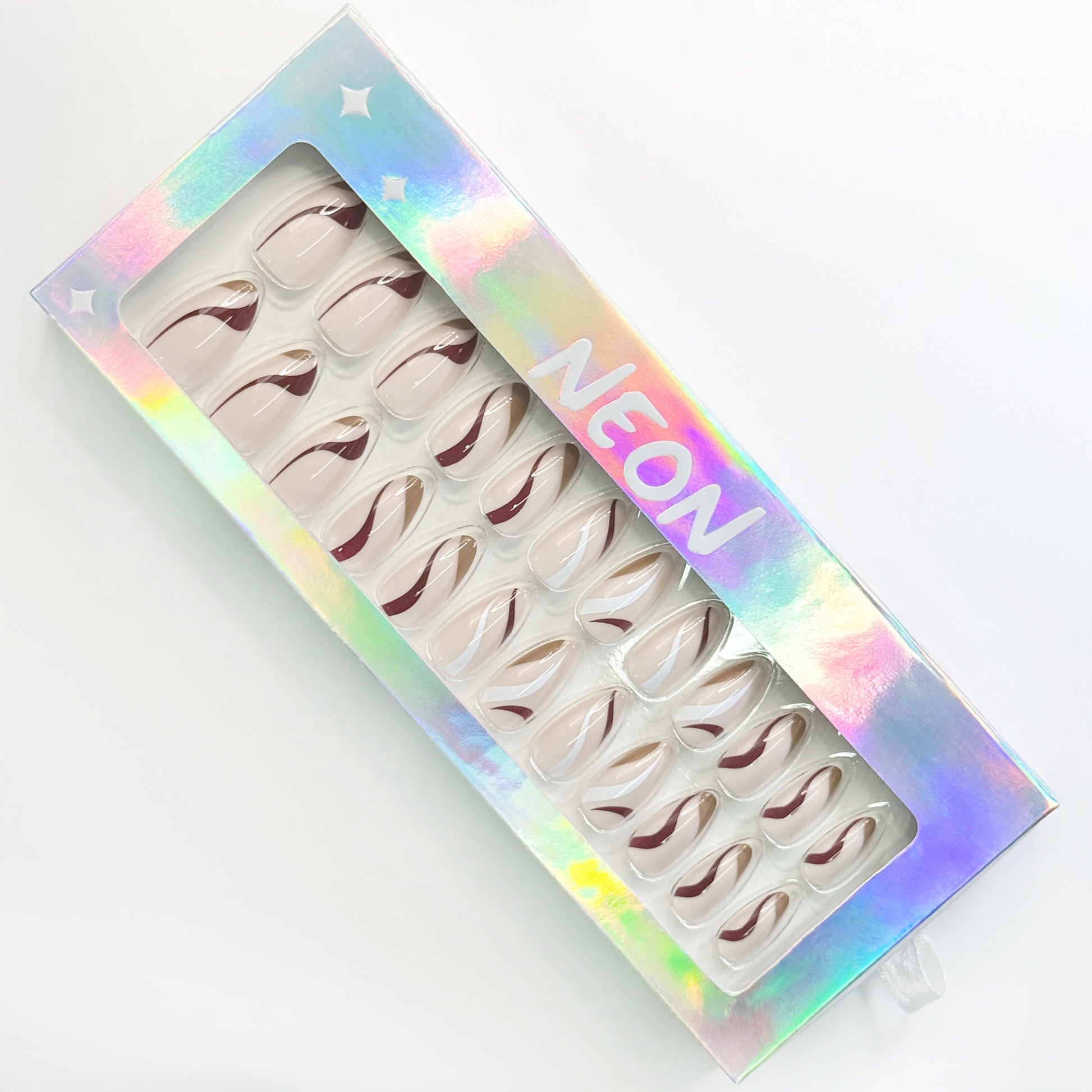 Mocha Swirl - Neon Nails