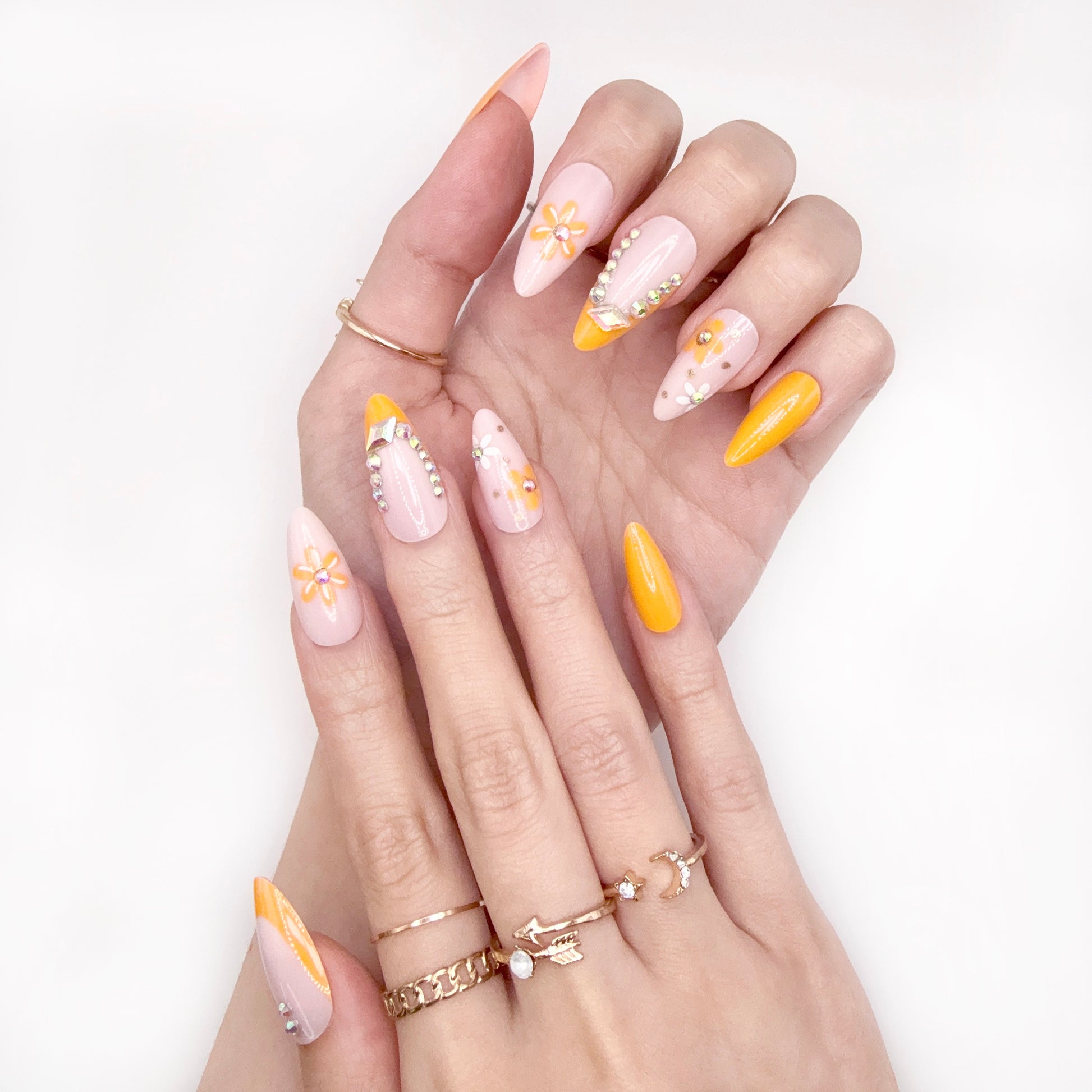 Sun-Kissed Bloom - Neon Nails