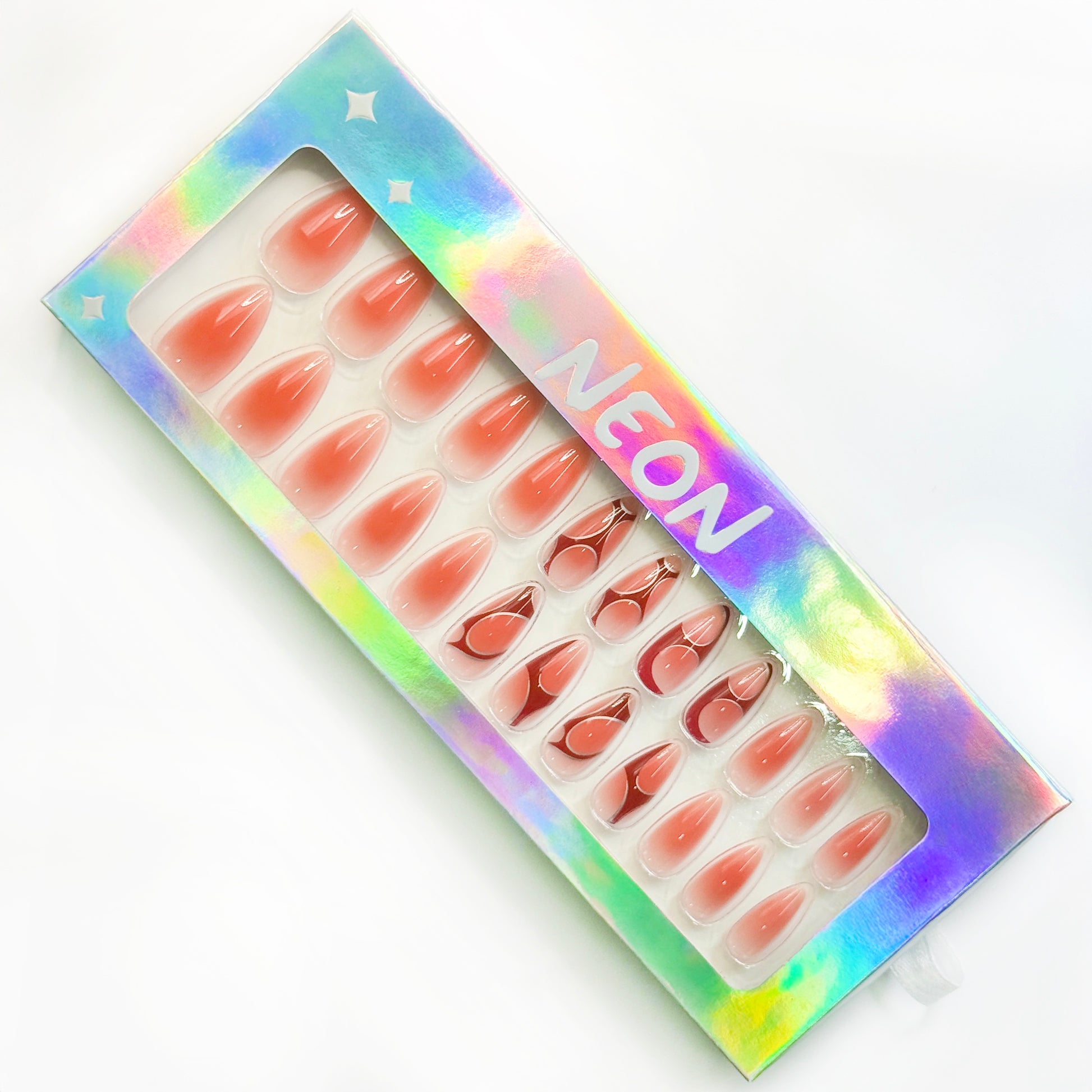 Sunset Swirl - Neon Nails