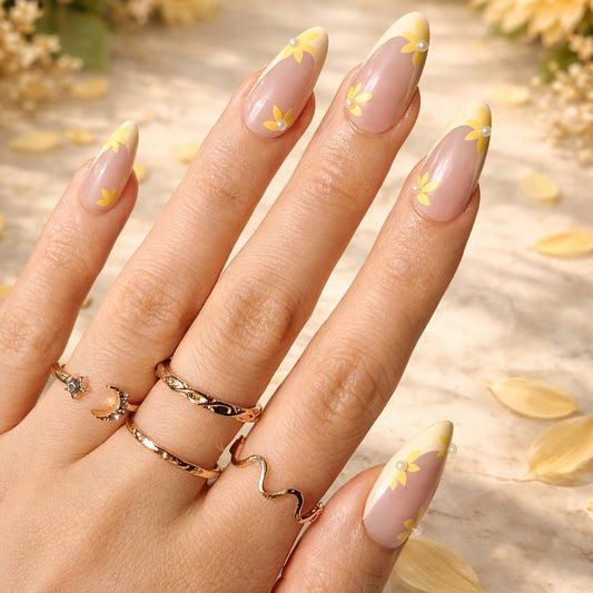 Sunflower Bliss - Neon Nails