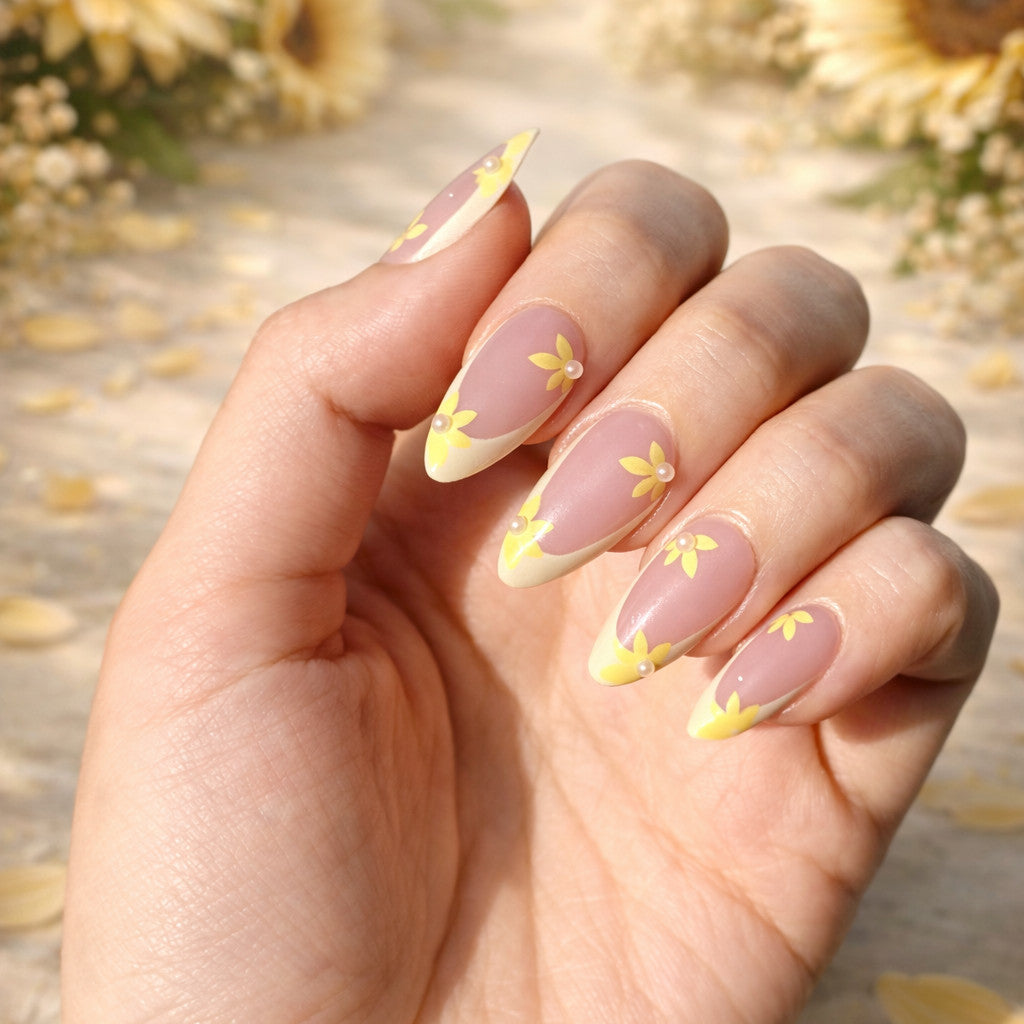 Sunflower Bliss - Neon Nails