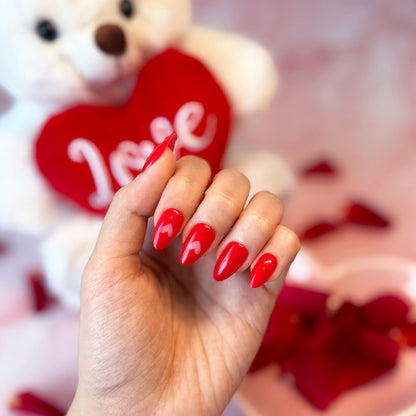 Sweetheart Glow - Neon Nails