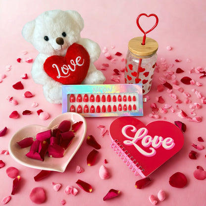 Sweetheart Glow - Neon Nails