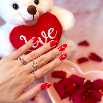 Sweetheart Glow - Neon Nails