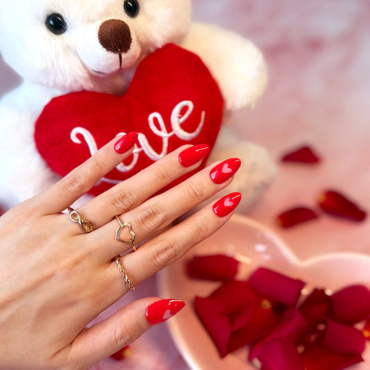 Sweetheart Glow - Neon Nails