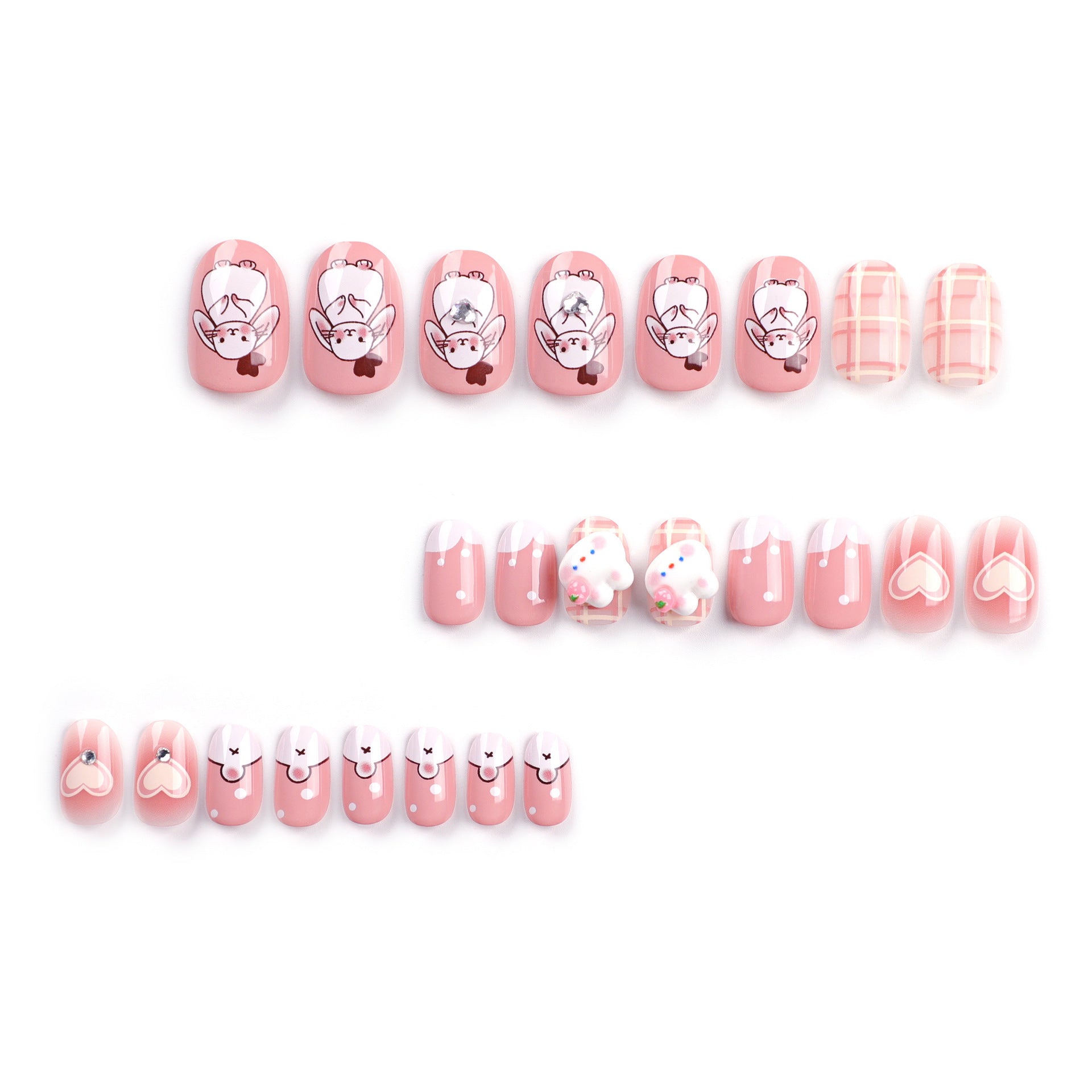 Sweetheart Bunny - Neon Nails