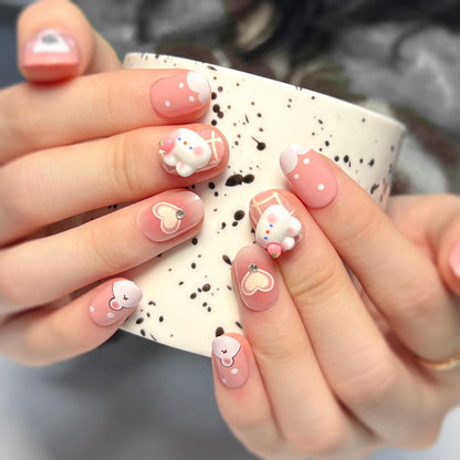 Sweetheart Bunny - Neon Nails